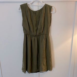 Alice + Olivia army green short formal dress.